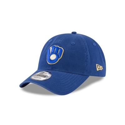 Milwaukee Brewers Gorra | New Era MLB Core Fit Alt 49forty Fitted Cap Mexico - Azules
